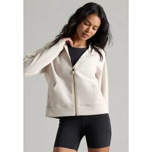 Rhone DreamGlow™ Full Zip Hoodie in Cream Size Medium EUC Active